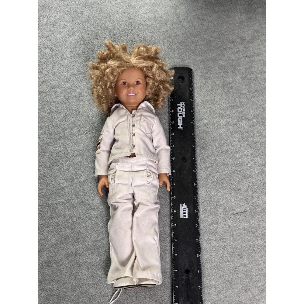 Danbury Mint Shirley Temple Doll Stand Up and Cheer White Pilot Outfit 17 inch